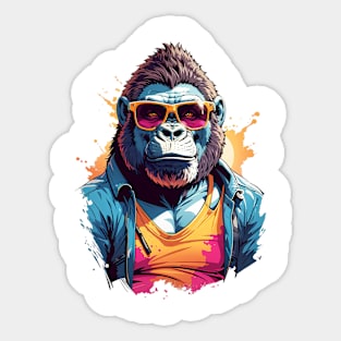 Cool Gorilla in Sunglasses Sticker